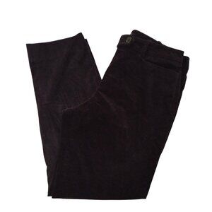Talbots Black Velvet Straight Leg Pants 8 Curvy Fit Stretch Versatile